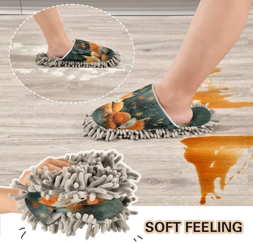 Zhirexin Cartoon Cute Fox Cleaning Slippers