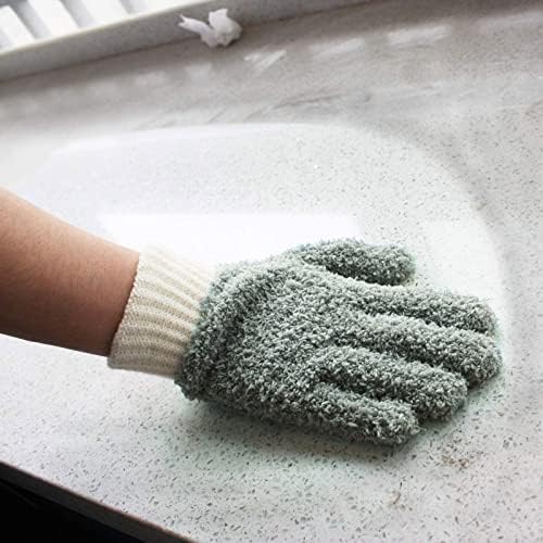 MIG4U Microfiber Dusting Gloves 2 Pairs Gray