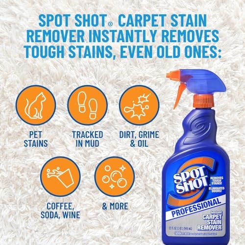 Spot Shot Professional Carpet Stain Remover with Trigger Spray 32 OZ 2-Pack