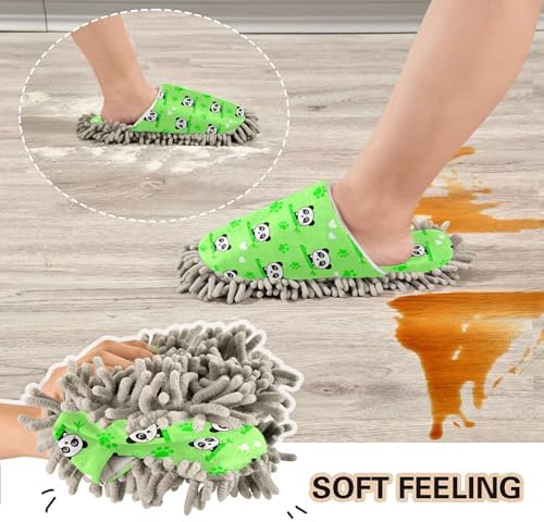 Burbuja Cartoon Pandas Mop Slippers for Home Kitchen