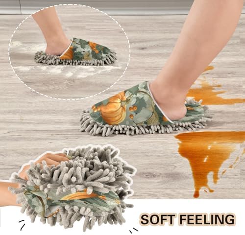Zhirexin Thanksgiving Cartoon Pumpkin Cleaning Slippers