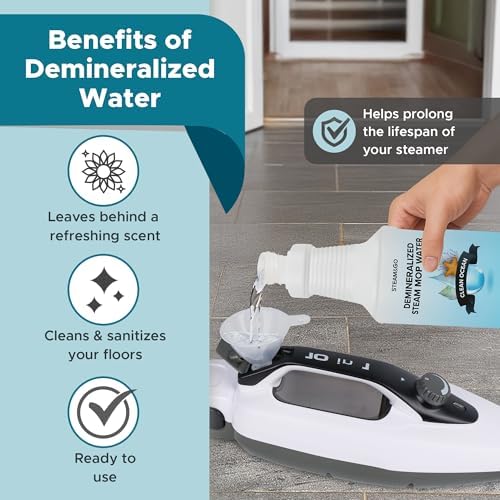 Steam Go Demineralized Water - 32oz Ready-to-Use for Steam Mops