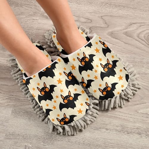 Burbuja Cartoon Bats Mop Slippers for Home Cleaning