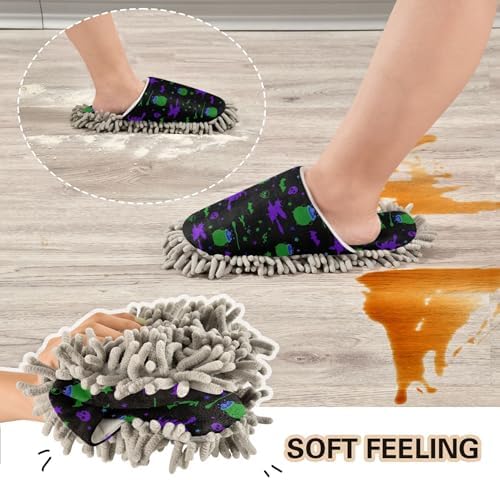 Burbuja Halloween Witches Mop Slippers for Women Men