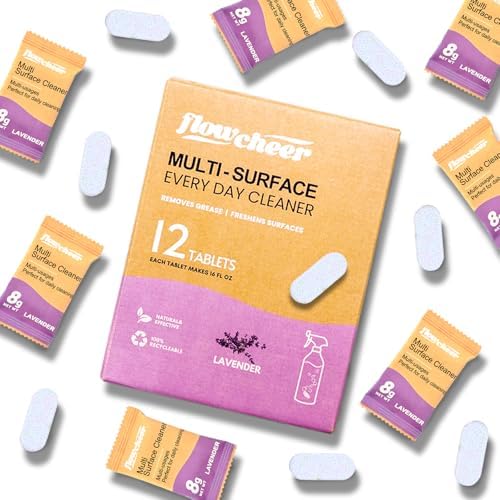 FLOWCHEER Multi-Surface Cleaner Tablets Refills 12 Pack