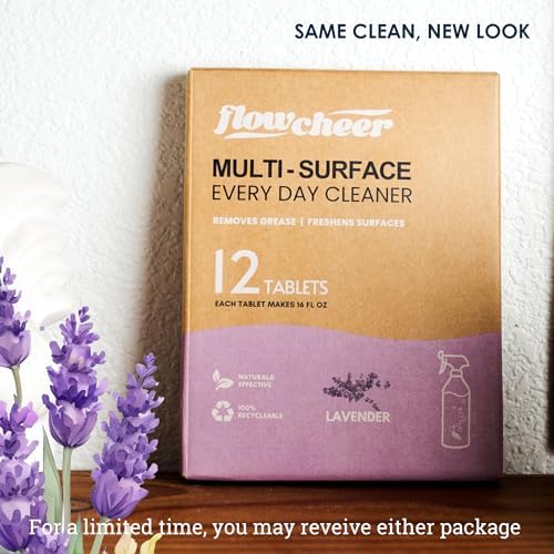 FLOWCHEER Multi-Surface Cleaner Tablets Refills 12 Pack