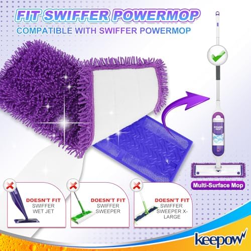 KEEPOW 10 Pack Reusable Mop Pads