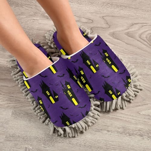 Burbuja Spooky Haunted Houses Mop Slippers 5-8