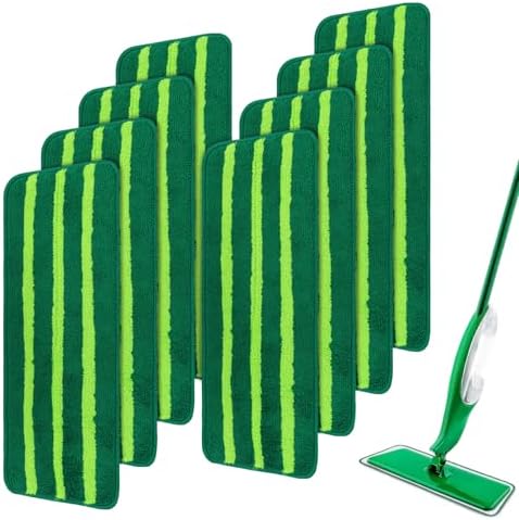 Sgizoku Mop Head Replacement 8 Pack Green