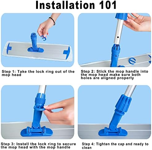Mr Towels Premium Microfiber Mop with 360 Rotating Handle