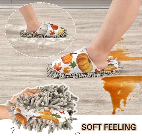 Zhirexin Thanksgiving Cartoon Pumpkin Cleaning Slippers 1