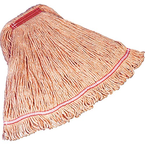 Rubbermaid Commercial Super Stitch Blend Mop Head Replacement - 1-Inch Headband Large Red