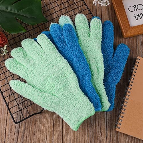 Grevosea 2 Pairs Microfiber Dusting Gloves